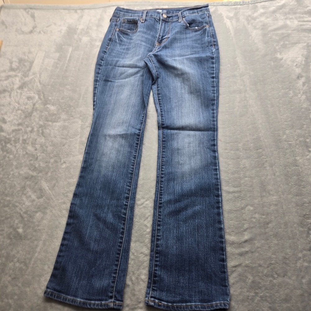 Old Navy Curvy Boot-Cut Jeans Womens Size 4 30x30 Blue Denim Medium Wash Stretch